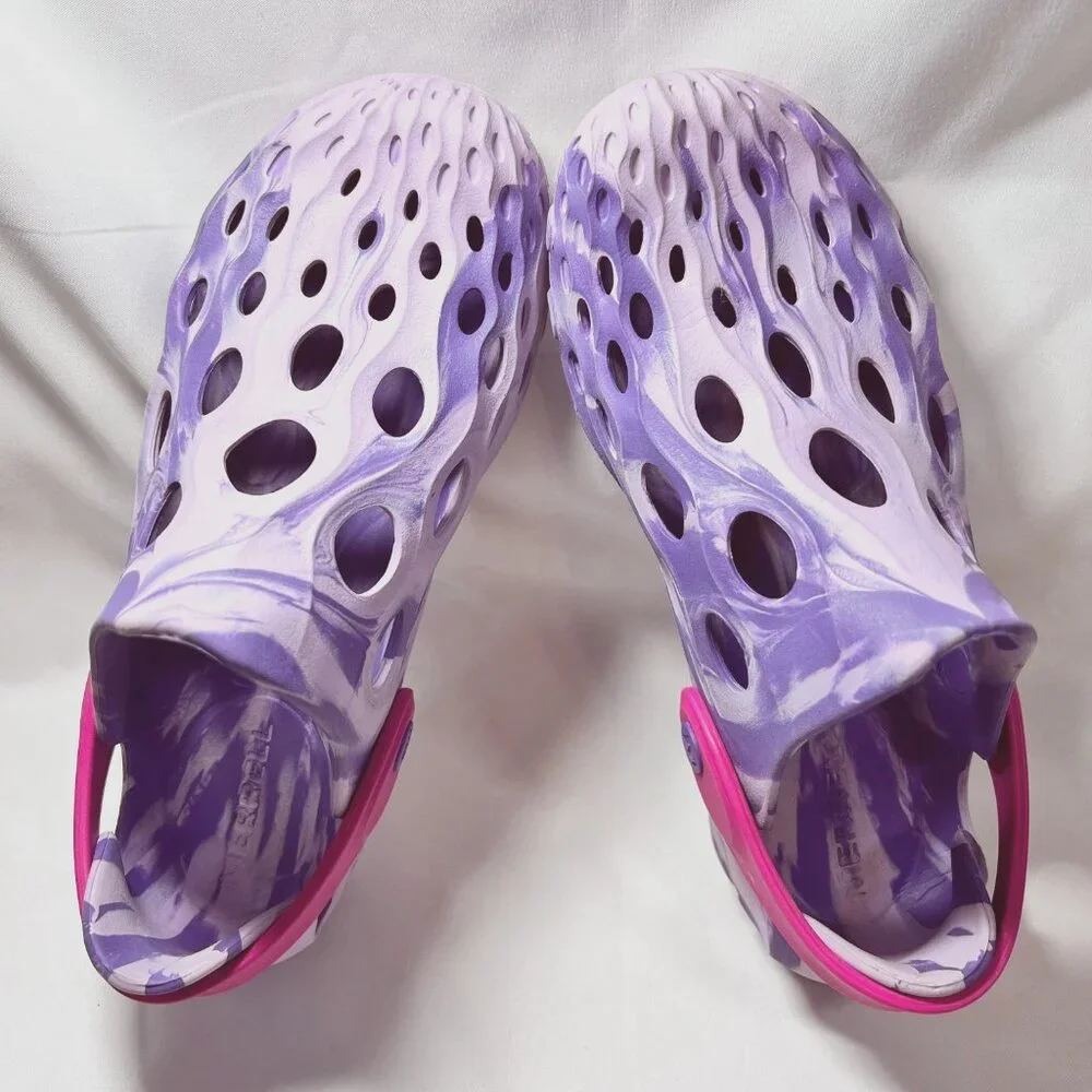 Merrell Hydro Moc Water Shoes-Kids size 4-Mrs1480 1-Purple/lilac/Pink-Slip On